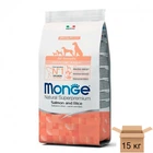 Сухий корм Monge Dog All breeds Puppy&Junior Salmon&Rice для цуценят всіх порід зі смаком риби та рису
