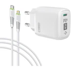 Сетевое зарядное устройство Intaleo TCGQPD120L (1USBx3A) White (1283126510007) + кабель Lightning
