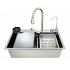 Мийка багатофункціональна Zerix ZH7546-SET-07 Decor SS Color із вбудованим змішувачем з нерж. сталі (ZM5598)