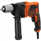 Дриль мережевий BLACK+DECKER, ударний, 850 Вт, 0-3100 об/хв, 54400 уд/хв, патрон 13 мм швидкозатискний, кількість швидкостей - 1,