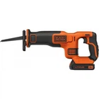 Пила шабельна акумуляторна BLACK+DECKER, 18В Li-Ion, 0 - 3000 ход/хв, величина ходу 22 мм, вага 1.5 кг, 1 акумулятор 1.5 Аг та ЗП