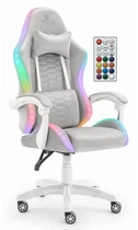 Геймерське крісло тканинне Hell's Chair HC-1000 Grey LED