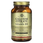 Кальцій цитрат та витамин Д3 Solgar (Calcium Citrate with Vitamin D3) 250 мг150 МО 120 таблеток (SOL-00431)