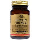 Біотин, Biotin, Solgar, 300 мкг, 100 таблеток (SOL-00280)