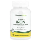 Залізо з витамином С (Iron with Vitamin C) 90 жувальних таблеток зі смаком вишні (NAP-03421)