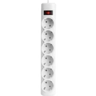 Power filtra 1.8м Defender DFS151, 6 розеток, білий