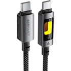 Кабель USB 2.0 Type-C M-M, 1.2 м 60W C21-03, aluminum alloy, color indicator, Чорний Acefast