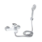 Смеситель для ванны Lidz Latwa 006 (с душевым гарнитуром) (k35) LDLAT006WHI45424 White