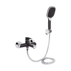 Смеситель для ванны Qtap Grand (с душевым гарнитуром) QTGRABCR006 Chrome/Black