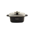 Каструля з кришкою Zauberg Мрамор 1228-BL-93893 6.5 л чорна