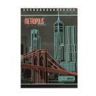 Блокнот BUROMAX А5 на гориз. спір. 48арк. METROPOLIS 24545101-05 червоний /BM.24545101-05/