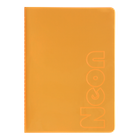 Блокнот BUROMAX А5 пласт. обкл. 80арк. NEON 24822180-11 помаранчевий (зшита обкладинка)(клітинка) (6) /BM.24822180-11/