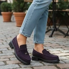 Лофери жіночі замшеві MYZ 0911 PURPLE весна літо осінь з натуральної замші. Розмір 37