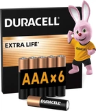 Лужні батарейки Duracell AAA (LR03) MN2400 Basic 6 шт (81545427) (5000394142404)