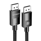 Кабель Displayport 1.4 UGREEN DP114 8k DP-DP 8K 60 Гц 4K 144 Гц и 1080P 240 Гц HD черный в оплетке 1.5 м (80391)