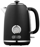 Электрочайник ARDESTO Retro Elegance 18л, Strix, металлический, матовый черный (630394)