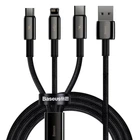 Кабель Baseus Tungsten 3-in-1 USB-A to USB-C/Lightning/Micro-USB 1.5m Black (CAMLTWJ-01)