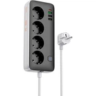Сетевой фильтр Hoco AC22 Sunlight 4-bit (PD30W/1C3A) EU/GER Black [118747]