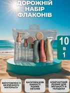 Дорожный набор для путешествия, емкости для жидкостей, флаконы баночки для косметики, шампуня геля крема, прозрачная сумка-косметичка, многоразовый командировочный комплект, спортзала, душа