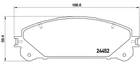 Комплект тормозных колодок DAIHATSU ALTIS, LEXUS NX, TOYOTA RAV4, BREMBO (P83145)