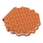 Блокнот ZiBi Chocolate Waffle 90x90 мм 80 аркушів нелінований ароматизований Soft Touch обкладинка ZB.12470-40