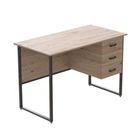 Комп'ютерний стіл Ferrum-decor Гаррі 76x120x60 чорний ДСП Дуб Сан-Марино 32мм (FRD-103539)