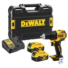 Дриль-шурупокрут DeWALT, безщітковий, безударний, XR Li-Ion 18 В, 5 Аг, 65 Нм, 450-1650 об/хв, патрон 13 мм швидкозатискний,