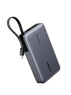 УМБ UGREEN PB551 20000mAh 145W PD 3.0 Super Fast Charging with 100W Built-in Cable Gray (55992B)
