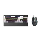 Клавиатура и мышь XO KB-06 mixed color luminous mechanical Черный микс