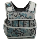 Жилет утяжелитель с регулируемым весом LiveUp WEIGTH VEST LP8195-10 1-10кг (нейлон, наполнитель-металлические шарики, черный-серый)