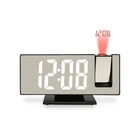 Часы настольные электронные UKC DS-3618LP с проекцией времени на потолок LED дисплеем и будильником, чорний, 18×9.5×4.2 см