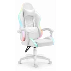 Геймерське крісло екошкіра Hell's Chair HC-1000 White LED