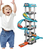 Игровой трек-парковка Щенячий патруль Childrens Rail Car MH2004, 105 деталей, 3 машинки, многоуровневая трасса для детей