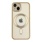 Чохол TPU Metallic Chrome Full Camera with Magsafe для iPhone 15 Chrome Gold