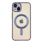 Чохол TPU Metallic Chrome Full Camera with Magsafe для iPhone 15 Chrome Dark Blue
