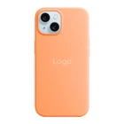 Чехол Silicone Case with MagSafe для iPhone 15 Orange Sorbet