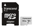 Карта памяти microSD 64Gb Transcend 300S Class 10 UHS-I U1 + SD адаптер (TS64GUSD300S-A)