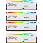 Модуль памяти Kingston Fury DDR5 128GB (4x32) Beast 5600MHz White RGB XMP (KF556C40BWAK4-128)