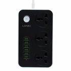 Сетевой удлинитель LDNIO SC3604 3 розетки 6 USB 3.4A 2 м черный огнестойкий поликарбонат