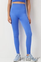 Леггинсы бесшовные в рубчик с пуш-ап эффектом GIULIA Leggings RIB Push Up AMPARO BLUE L/XL Синие