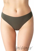 Трусики бразилиана бесшовные Giulia Brasilian briefs Khaki S/M Хаки