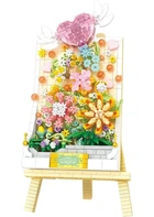 Конструктор Flower Easel Lilac Серия Art Bouquet Цветочное панно с мольбертом 1181 деталь