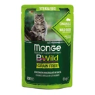 Влажный корм для котов Monge cat wet bwild grain free sterilised мясо дикого кабана с овощами 85 г