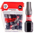 Бита SHOCKWAVE MILWAUKEE, TX25, 25мм, (25шт), пластиковая коробка