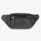 Сумка на пояс и через плечо Visconti 720 Bumbag Средняя сумка слинг (бананка), натуральная кожа премиум качества, Черная