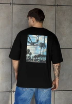 Футболка Чоловіча Стаф Чорна Спортивна Оверсайз Staff Basket Oversize S (384342)