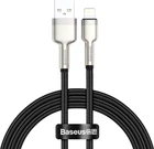 Кабель Baseus Cafule Metal Lightning 2.4A 1 м Black CALJK-A01