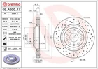Диск гальмівний задній невентильований VW Tiguan II-III, Golf V-VIII 92-25р Brembo 09.A200.1X