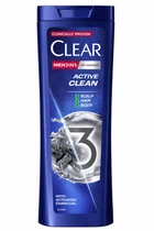 Шампунь Clear MEN 360 мл 3в1 Active Clean з активованим вугіллям