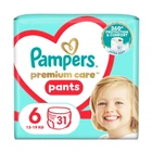 Детские подгузники-трусики Pampers Premium Care Pants размер 6 (13-19 кг), 31 шт Детские подгузники памперс пантс с эластичным поясом и защитой до 12 часов Памперсы премиум трусиками для детей с чувствительной кожей